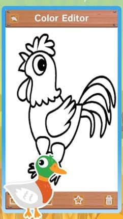 Cute Farm with Animals Coloring Pages Image