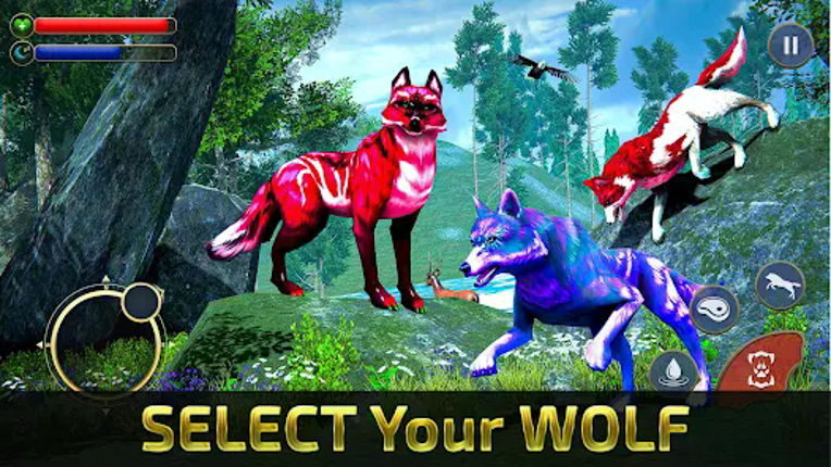 Wolf Sim: Offline Animal Games screenshot