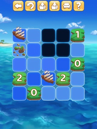 Islands and Ships logic puzzle Image