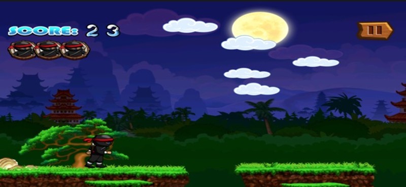 Baby Ninja Runs Behind Temple screenshot