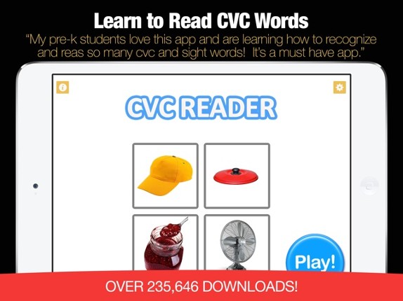 CVC Words Reader - Learn to Read 3 Letter Words screenshot