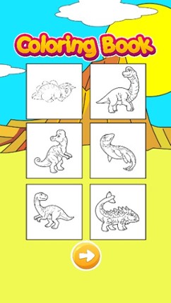 Dinosaur Planet Coloring Book Pages Kids & Adults screenshot