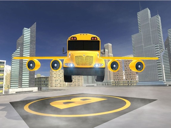 Flying School bus simulator 3D free - school kids Image