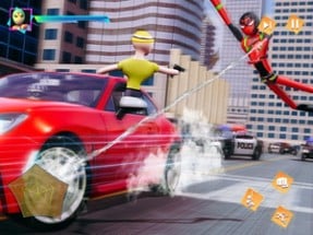 Flying Superhero Crime City 3D Image