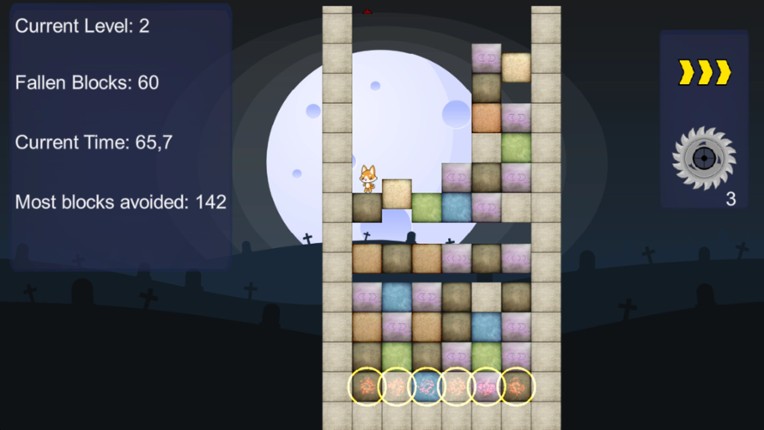 Raining blocks screenshot