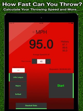 Baseball Pitch Speed - Radar Gun Image