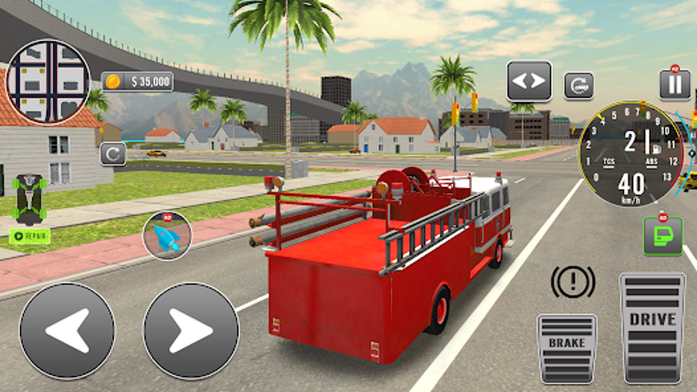 US Firefighter 3D Truck Rescue Image