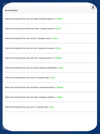 Greek and Latin Root Words screenshot