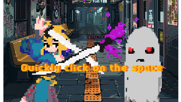 The Thing About Me Clashing Blades with a Ghost on the Subway Image