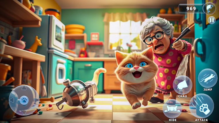 Bad Cat Sim: Prank Granny Image