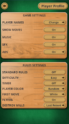 Nine men's Morris (Mills) screenshot