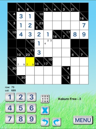Kakuro Challenge - Cross Sum screenshot