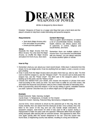Dreamer: Weapons of Power Image