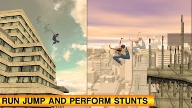 Parkour Stunt Girl Running Image