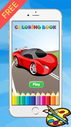 Super Car Coloring Book - Vehicle drawing for kid free game, Paint and color games HD for good kid screenshot