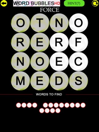 Word Bubbles HD screenshot