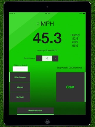 Baseball Pitch Speed - Radar Gun Image