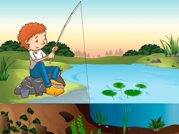 Fishing game for toddlers screenshot