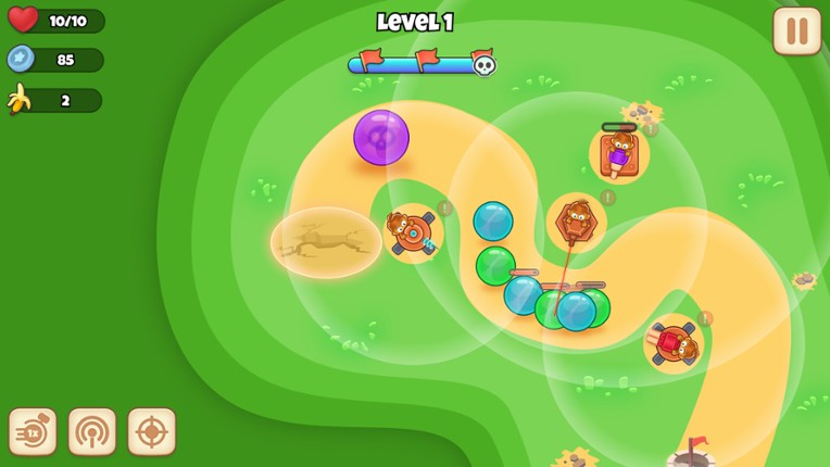 Monkey Bubble Defense screenshot