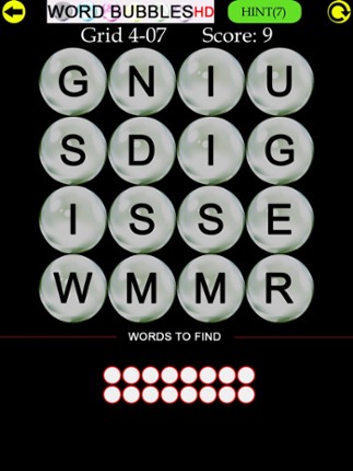Word Bubbles HD screenshot