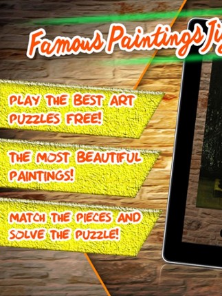 Famous Paintings Jigsaw Puzzle Game – Free Art Games for Kids to Train Your Brain screenshot