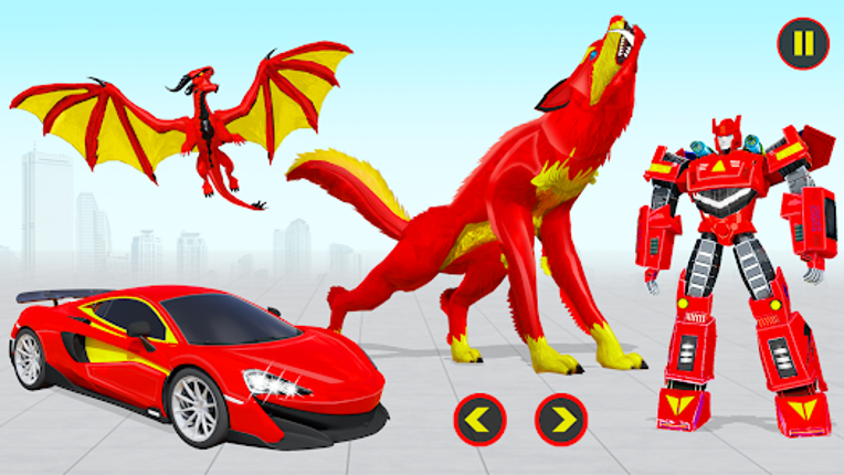 Wolf Robot Car Transform Game screenshot