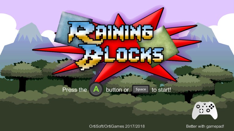 Raining blocks screenshot