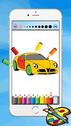 Super Car Coloring Book - Vehicle drawing for kid free game, Paint and color games HD for good kid Image