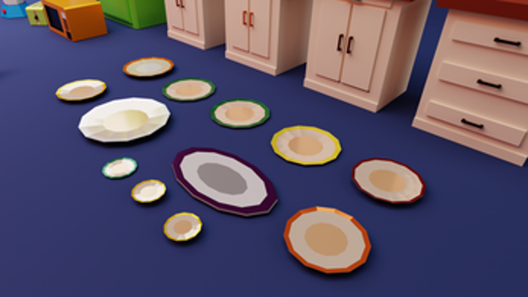 low poly kitchen 3D assets screenshot