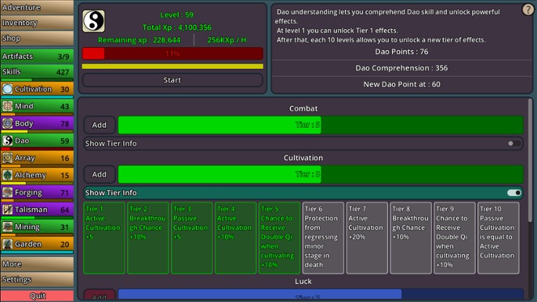 Idle Cultivation screenshot