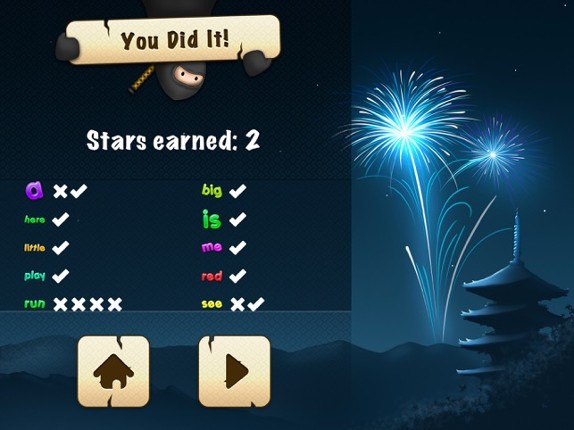 Sight Words Ninja - Slicing Game to Learn to Read screenshot