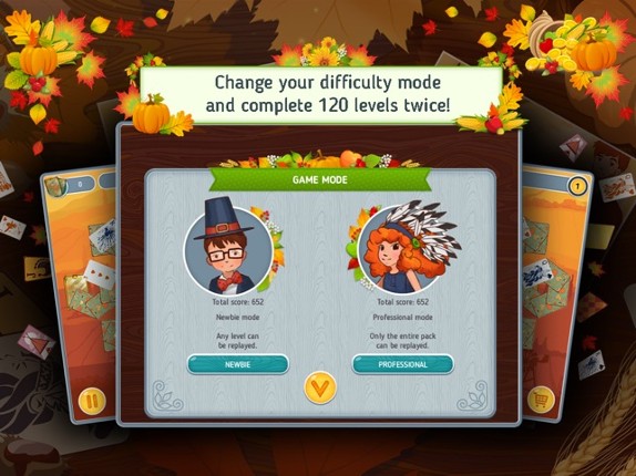 Solitaire Match 2 Cards Free. Thanksgiving Day Card Game screenshot