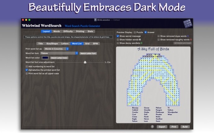 Whirlwind WordSearch screenshot