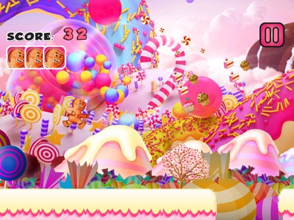 Candy Runner - Race Gingerbread Man Else Crush into Candies Image