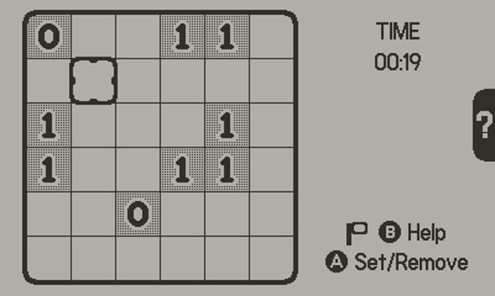 Binairo - Logic Puzzle (Playdate) screenshot