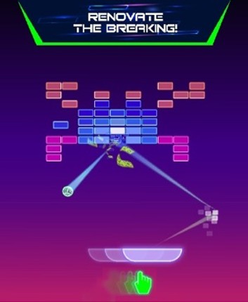 Neon brick breaker screenshot