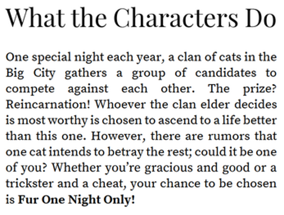 Fur One Night Only! - Playbill Edition screenshot
