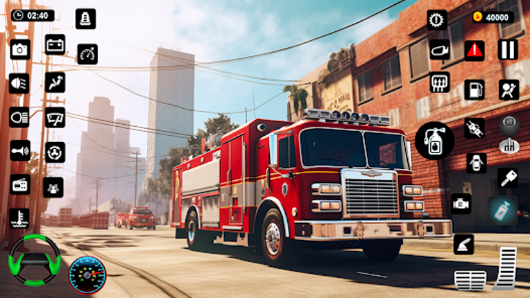 City Fire Truck Driving Games Image