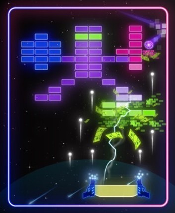 Neon brick breaker screenshot