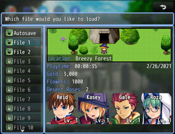[CGMZ] Save File for RPG Maker MZ Image