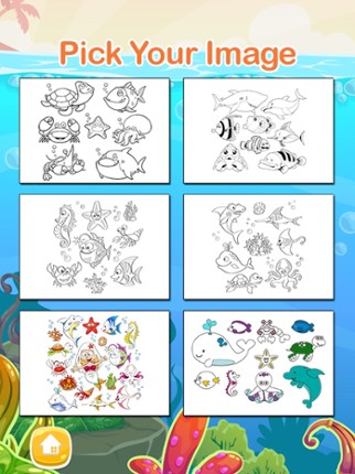 Sea Animals Coloring Pages for Preschool and Kindergarten HD Free screenshot
