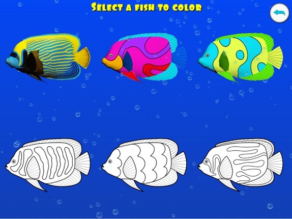 Dancing fishes. 3D Coloring App Image