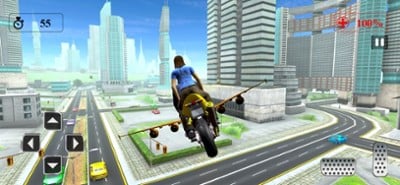 Modern Flying Bike Taxi Image