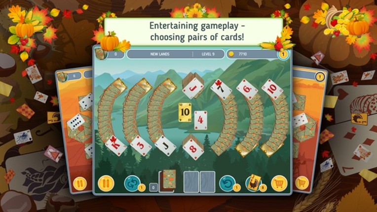 Solitaire Match 2 Cards Free. Thanksgiving Day Card Game screenshot