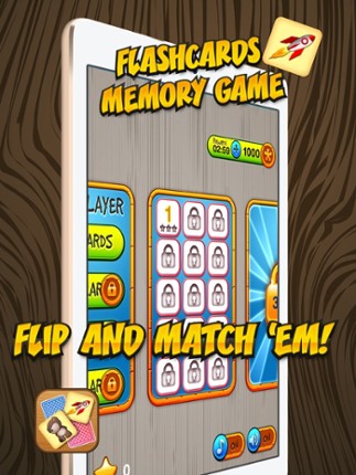 Flash Cards Memory Game – Educational and Fun Activity Challenge to Match Card Pair.s screenshot