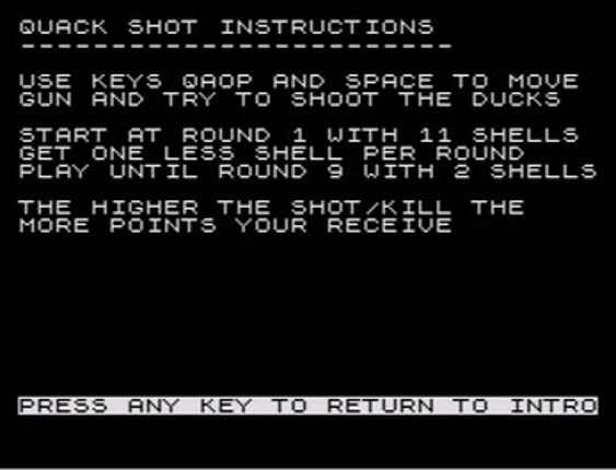 DuckHunt/Quack Shot - ZX Spectrum screenshot