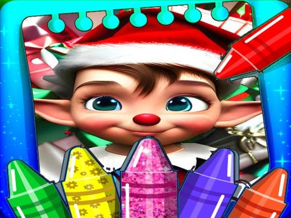 Christmas Elves Coloring Game Image