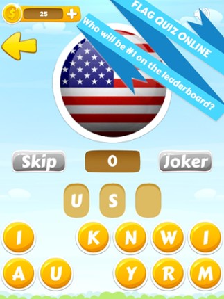 Flag quiz online, world flags game screenshot