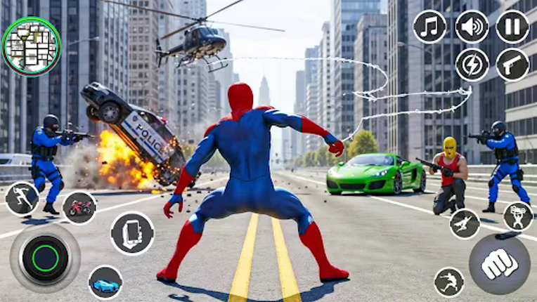 Spider Rope Hero Rescue Game Image