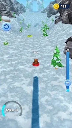 Sled Snowy Penguin Surfers Image